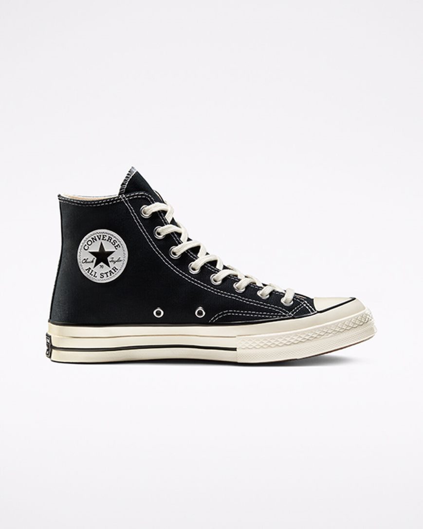 Zapatillas Altas Converse Chuck 70 Vintage Canvas Hombre Negras | PE W58P2E